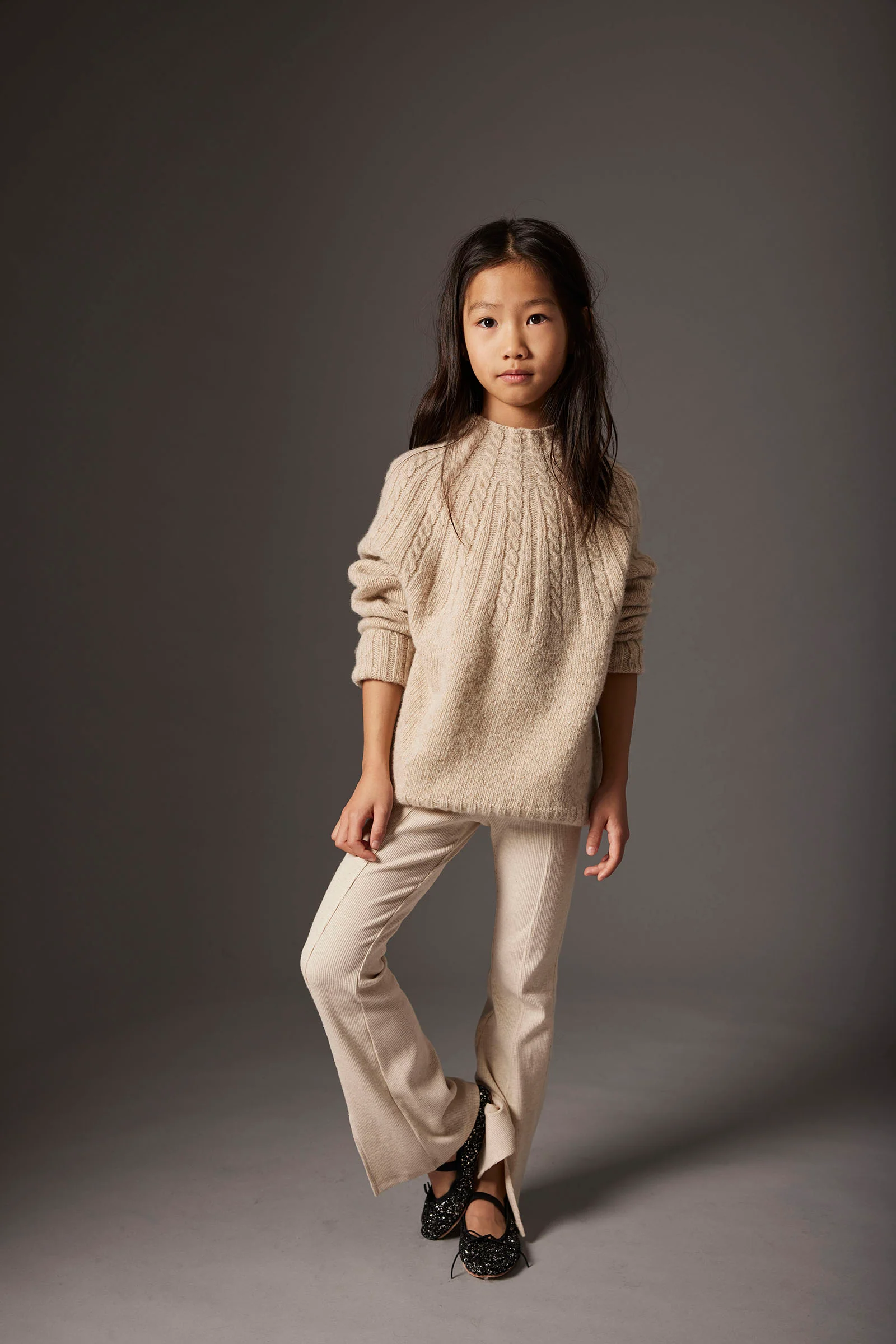 Tweed Tricot Mock Neck Sweater - Carmen