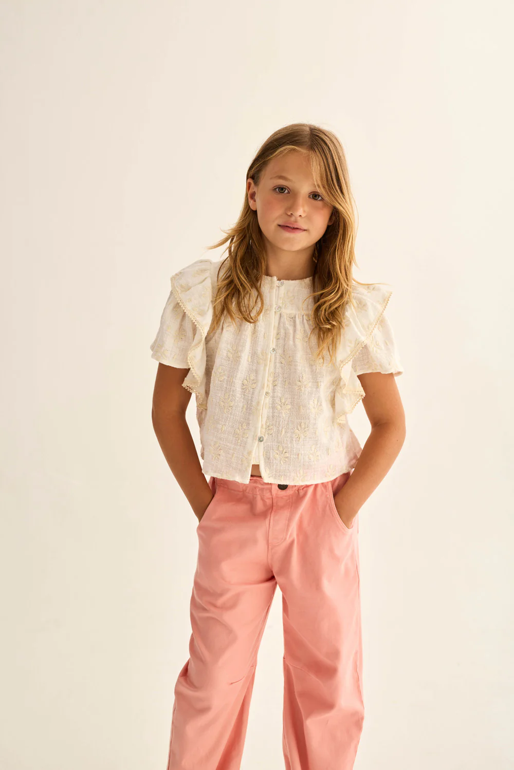 Floral Gauze Cotton Blouse - Image 3