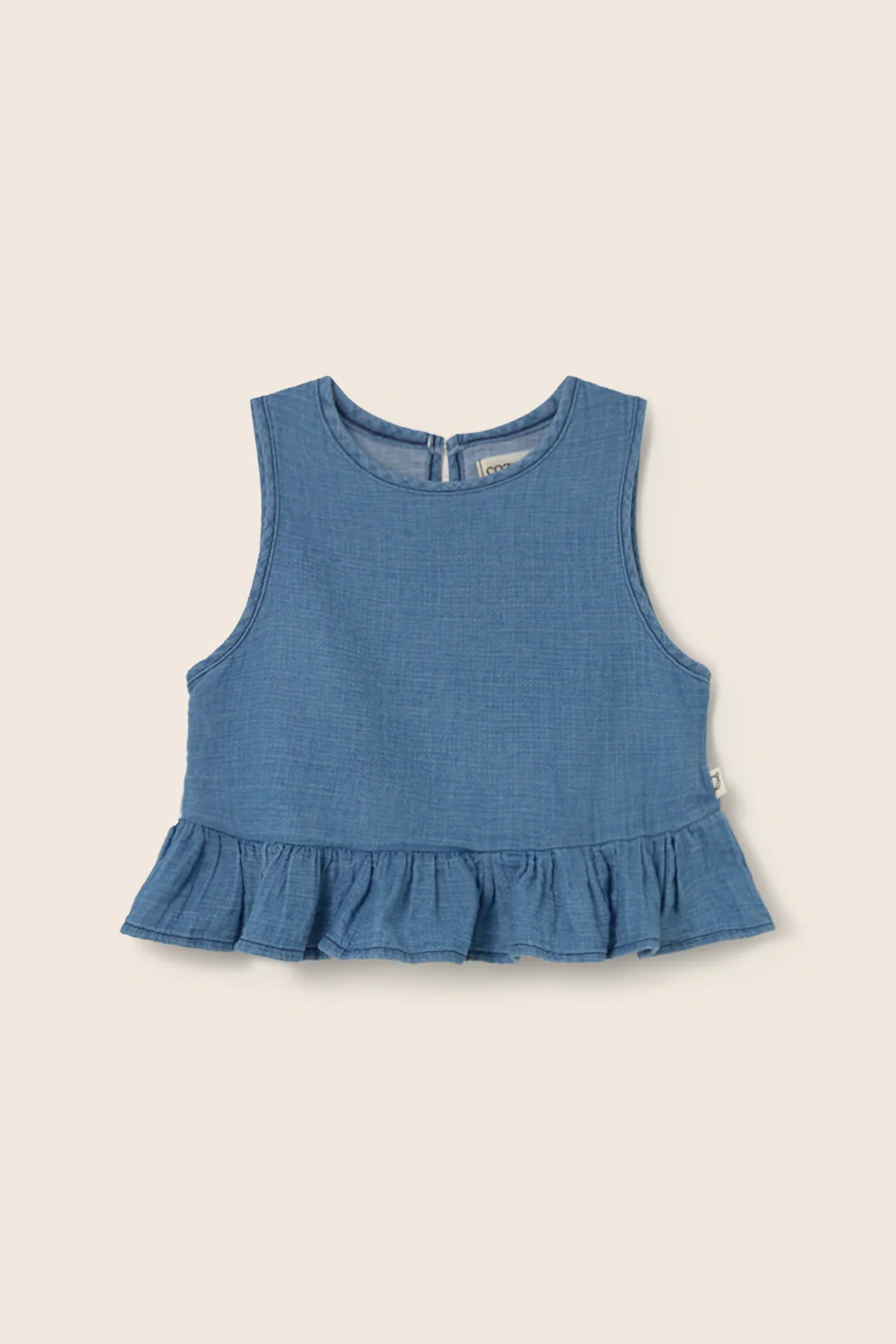 Denim Gauze Cotton Top