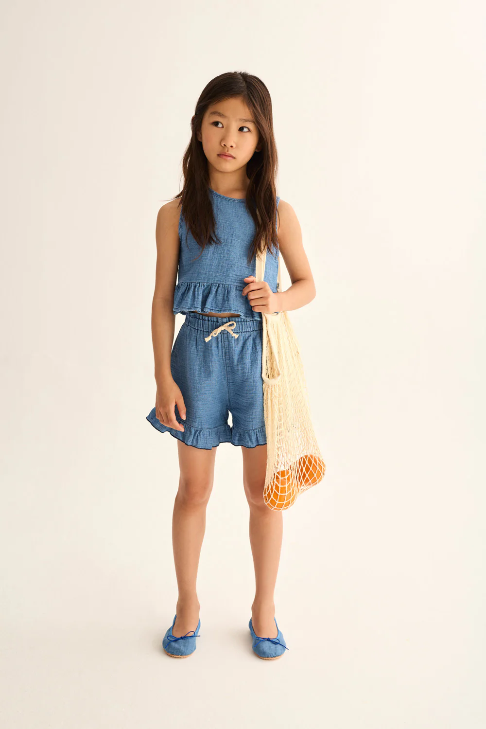 Denim Gauze Cotton Top - Image 3