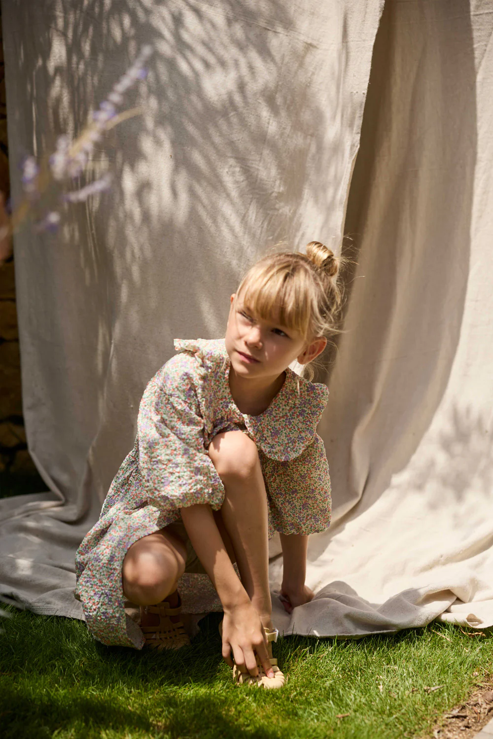 Floral Cotton Voile Dress - Image 4