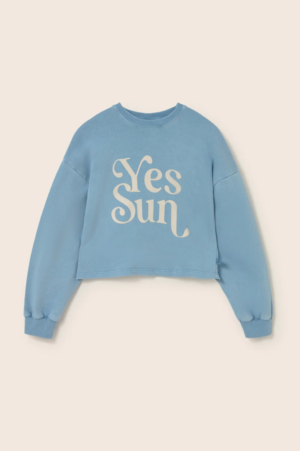 Cotton Fleece Print Puffed Sweatshirt - Image 3
