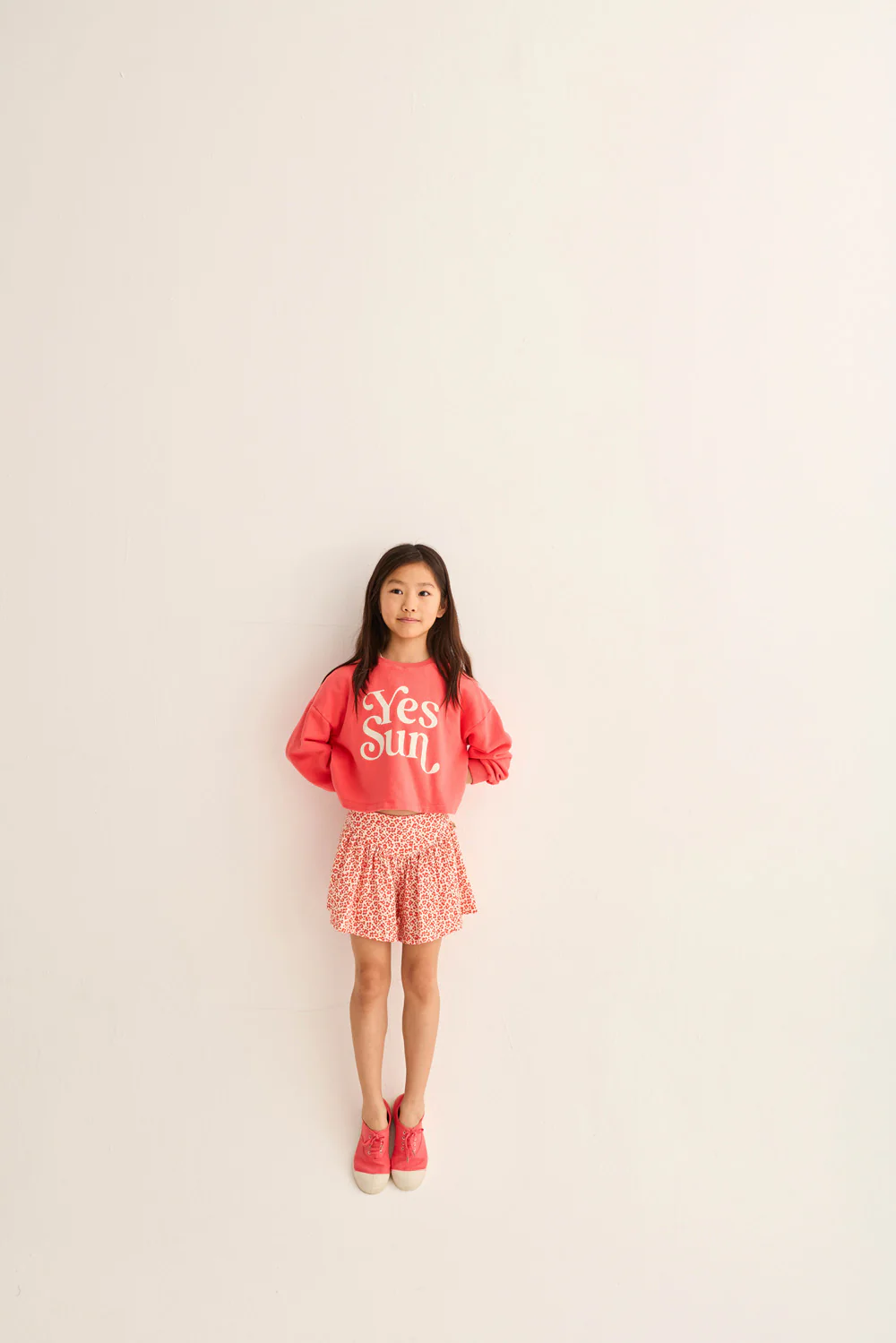 Cotton Fleece Print Puffed Sweatshirt - Image 9