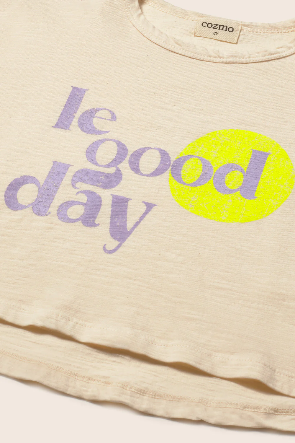 Soft Slub Cotton Print T-Shirt Le Good Day - Image 2