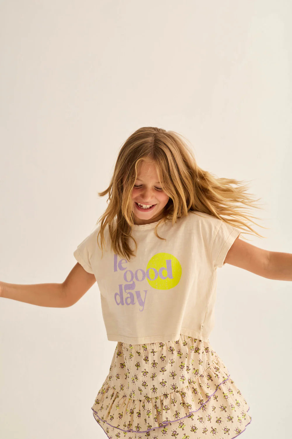 Soft Slub Cotton Print T-Shirt Le Good Day - Image 9