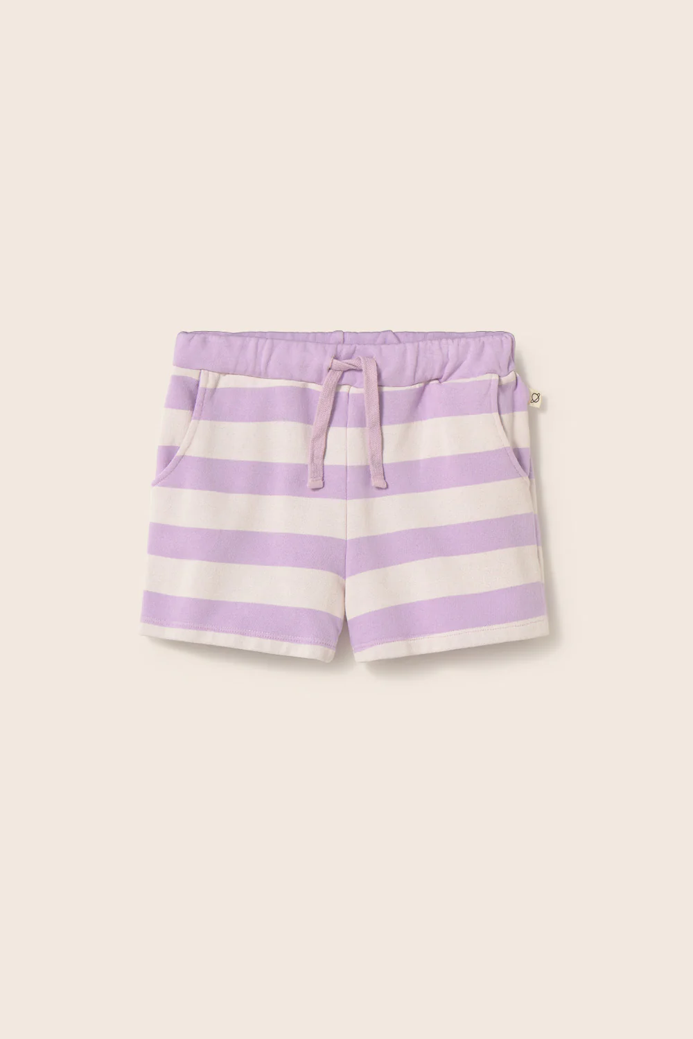 Striped Cotton Fleece Shorts - Image 3