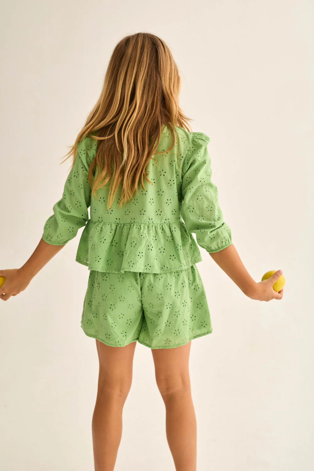 Swiss Embroidery Cotton Shorts - Image 3