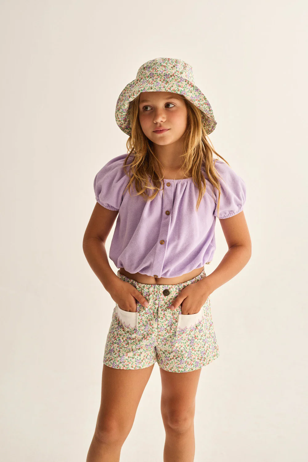 Floral Twill Cotton Shorts - Image 3