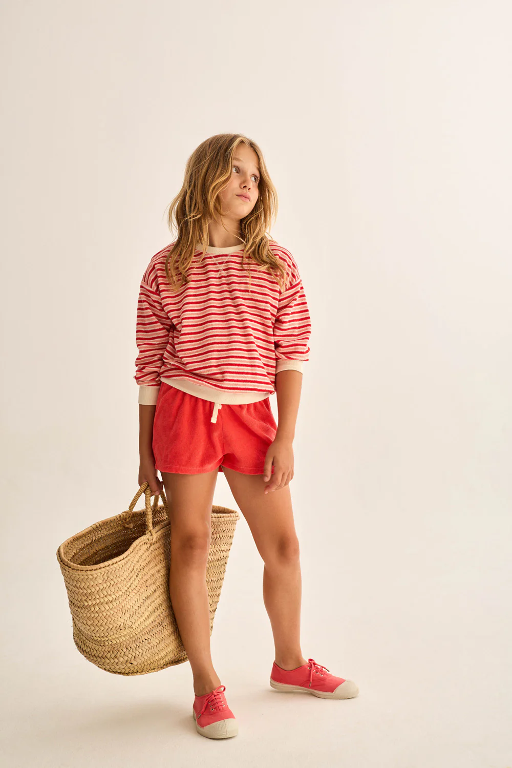 Striped Terry Cloth Sweatshirt - Image 3