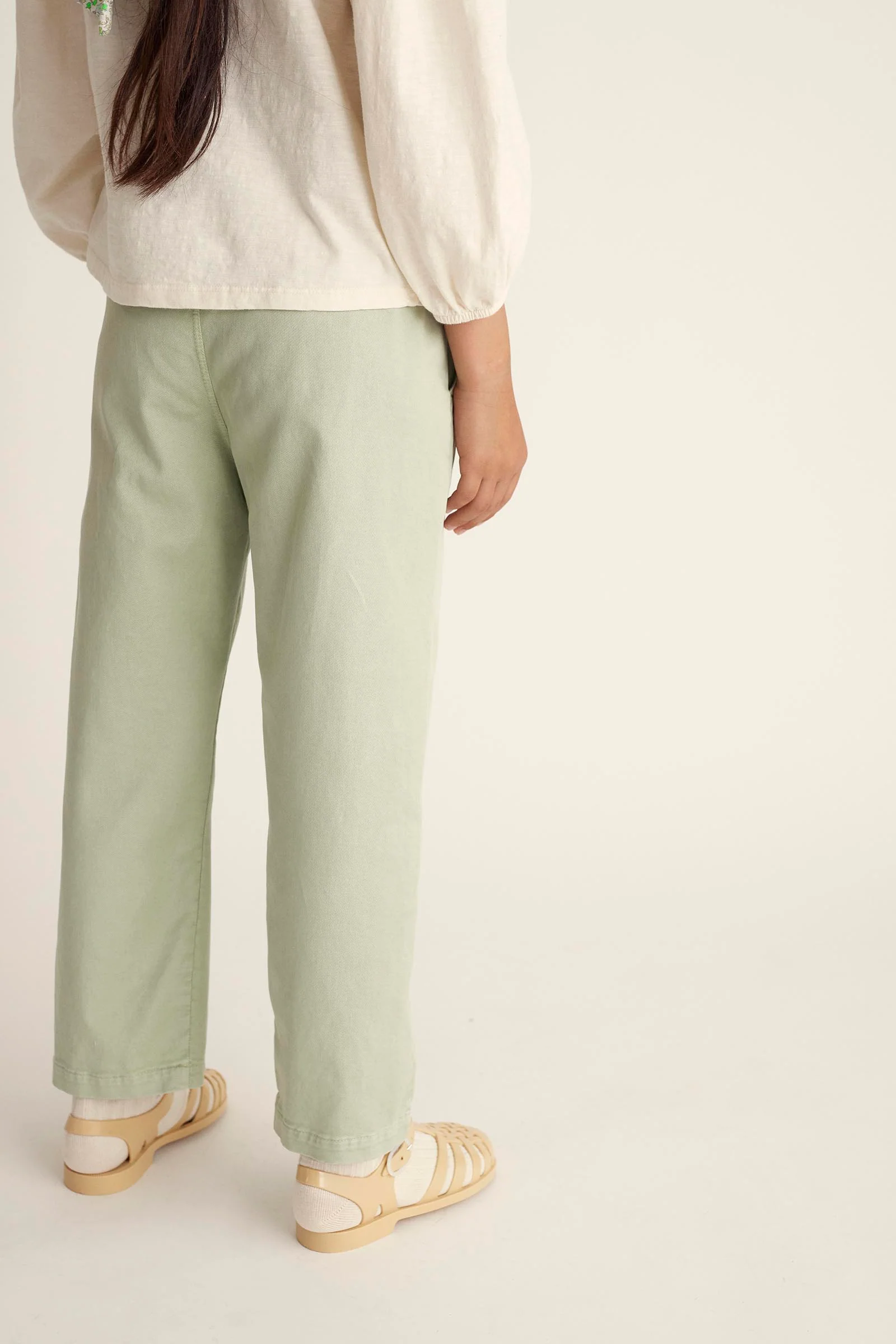 LIGHT TWILL WIDE LEG PANTS - PAOLA - Image 4