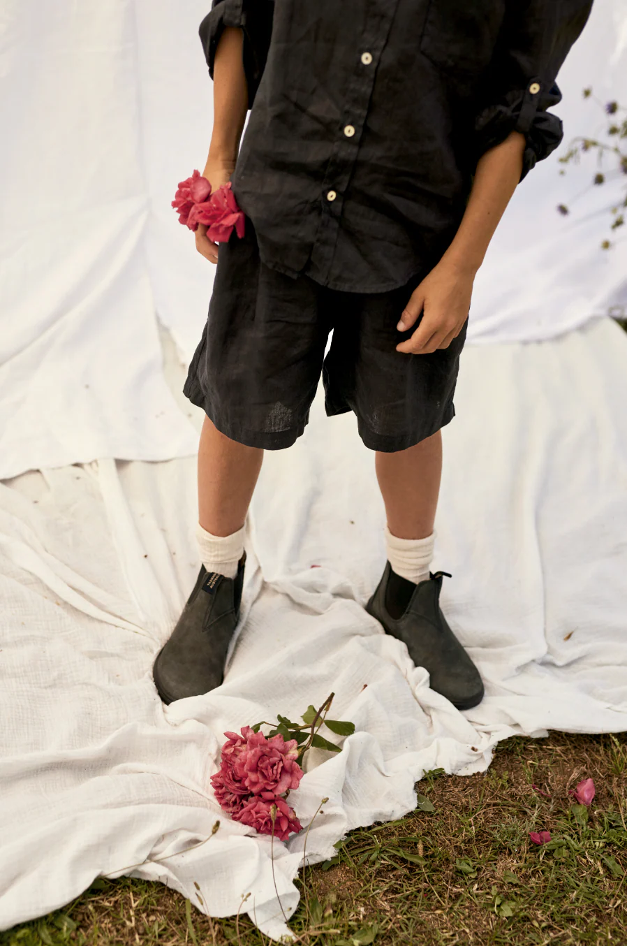 LINEN BERMUDA SHORTS - SAUL