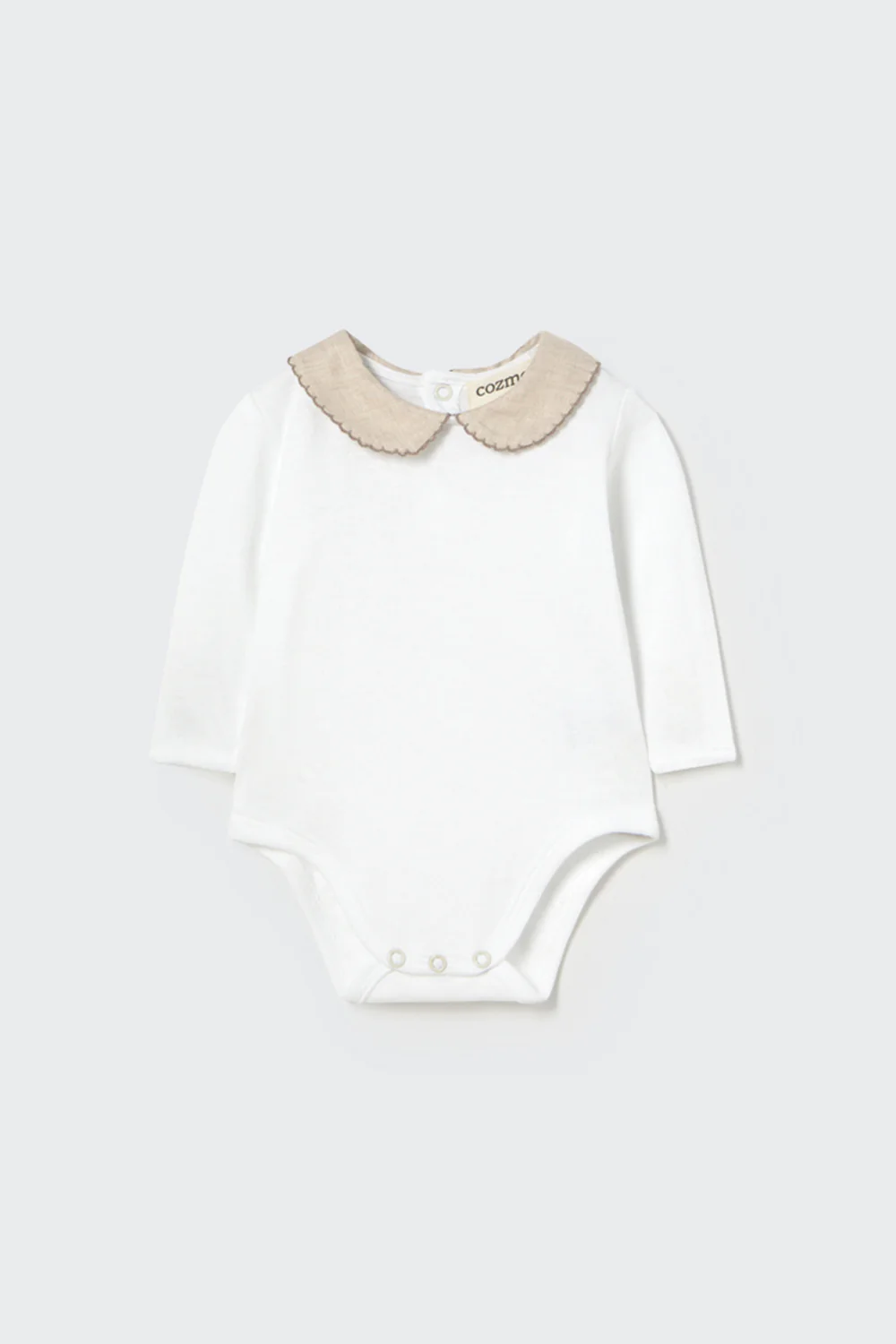Mélange Flannel Newborn Bodysuit - Piana