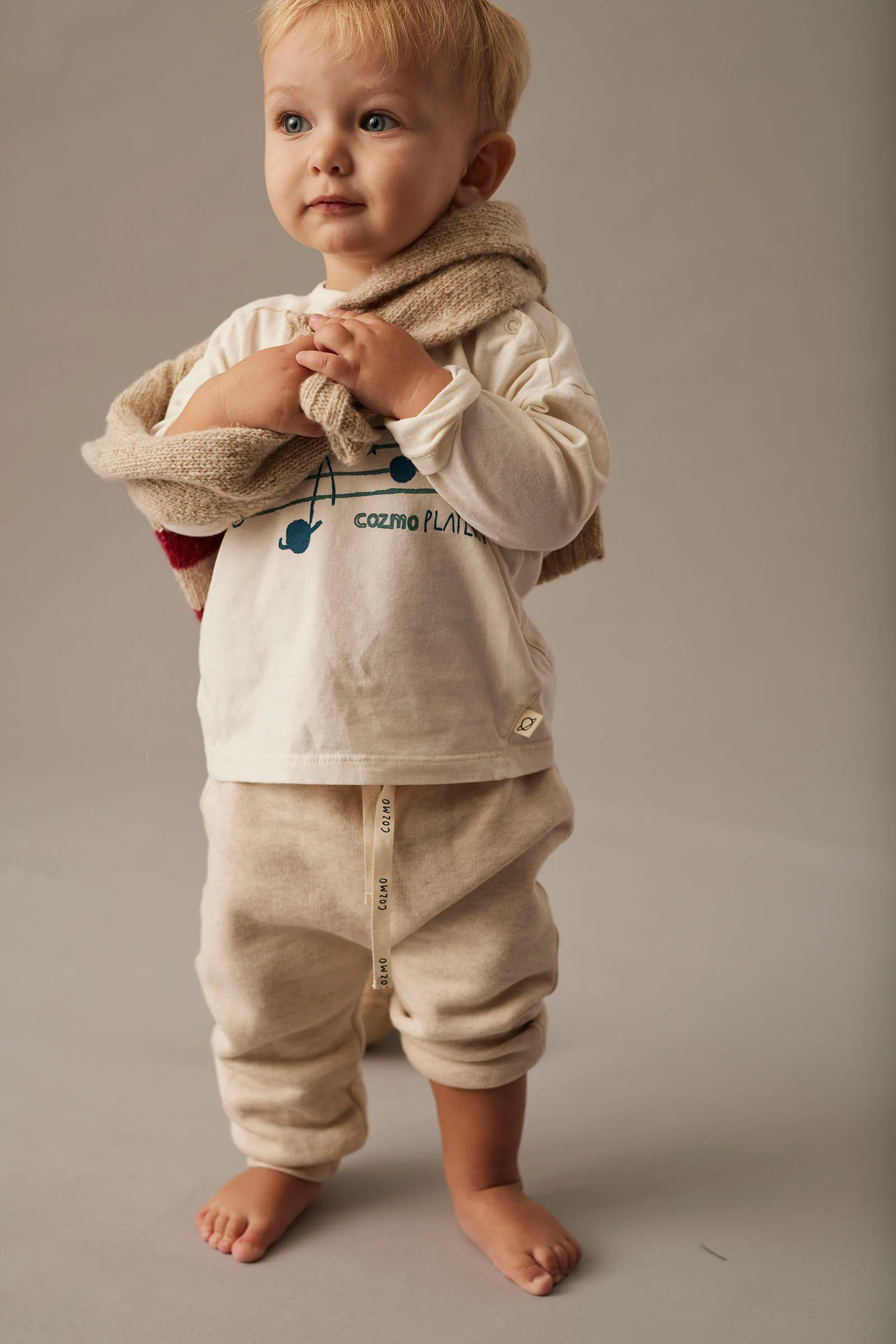 Mélange Fleece Baby Pants - Louis