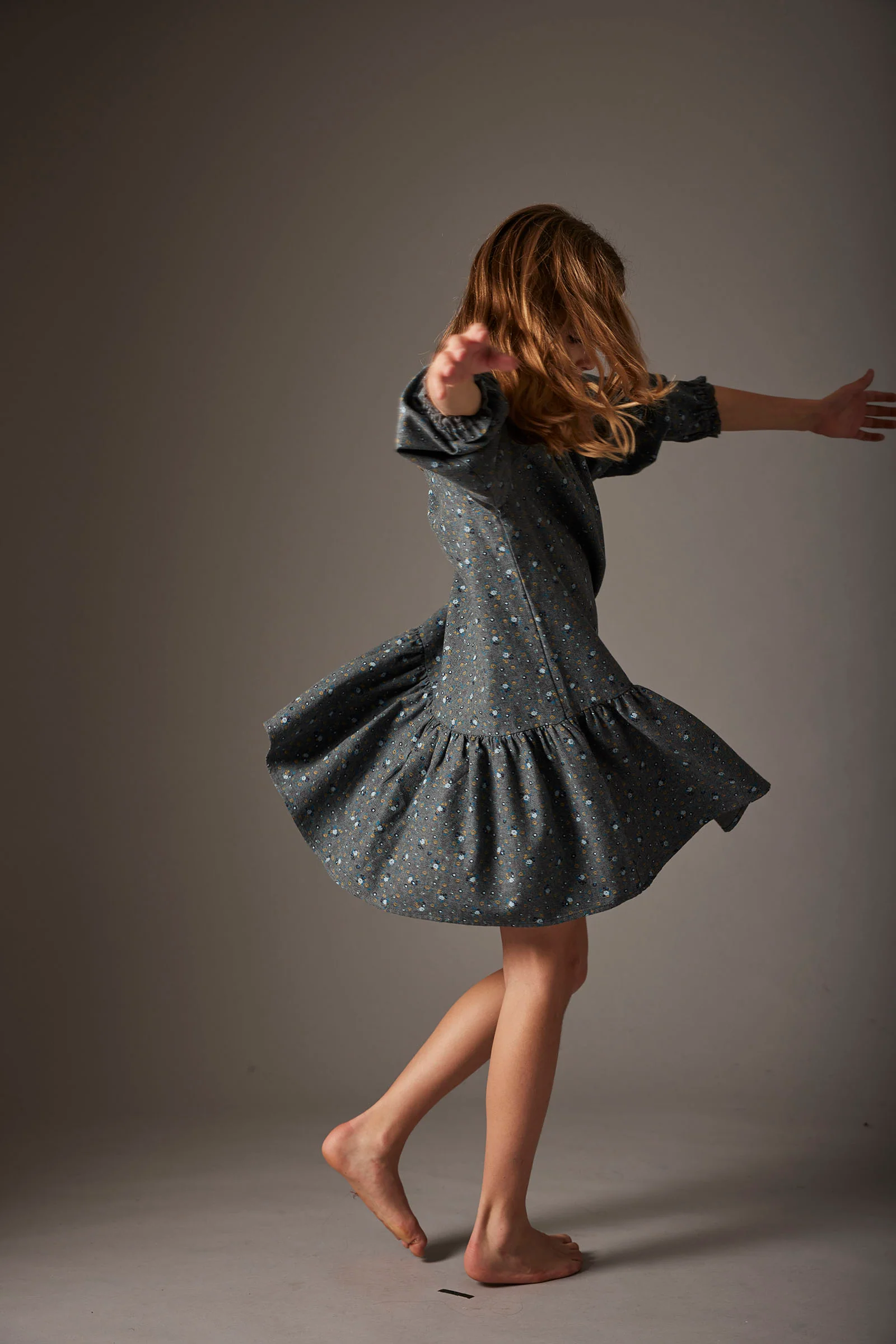 Mélange Floral Flannel Dress - Malta - Image 3