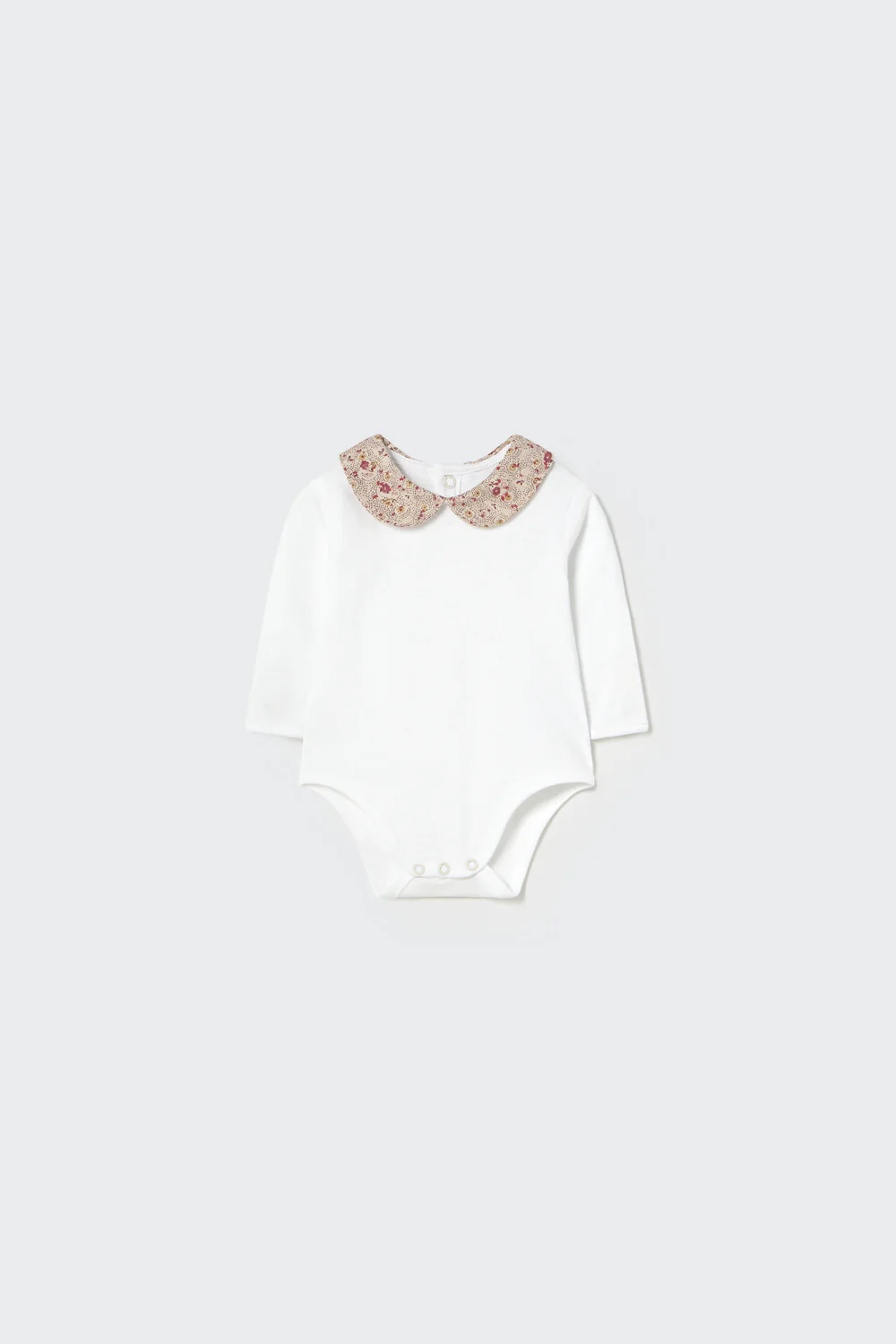 Mélange Floral Flannel Newborn Bodysuit - Piana