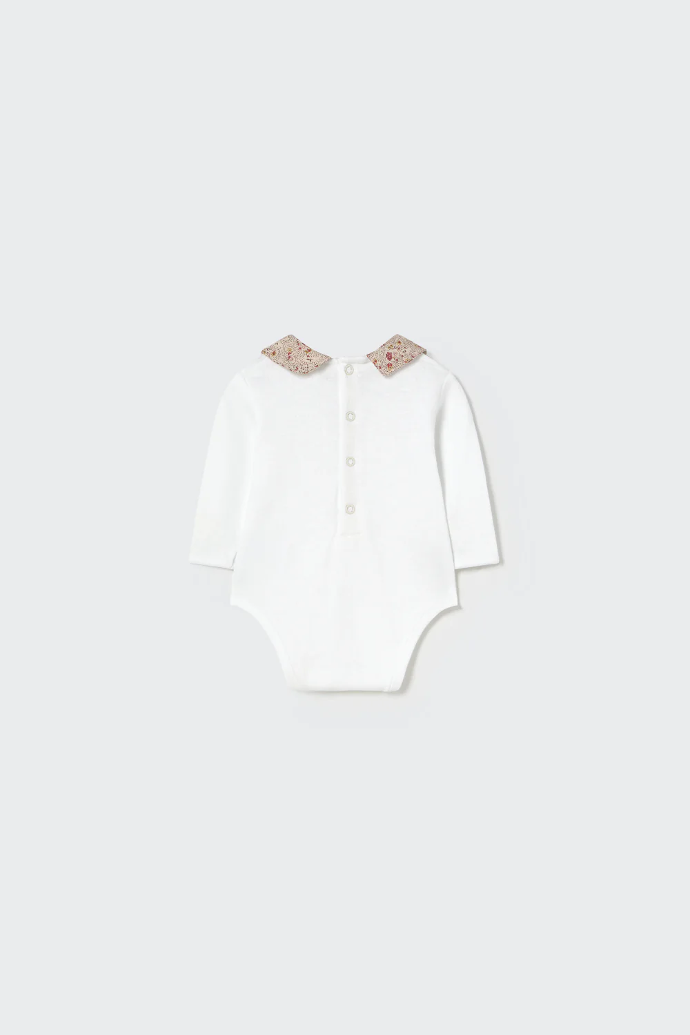 Mélange Floral Flannel Newborn Bodysuit - Piana - Image 2