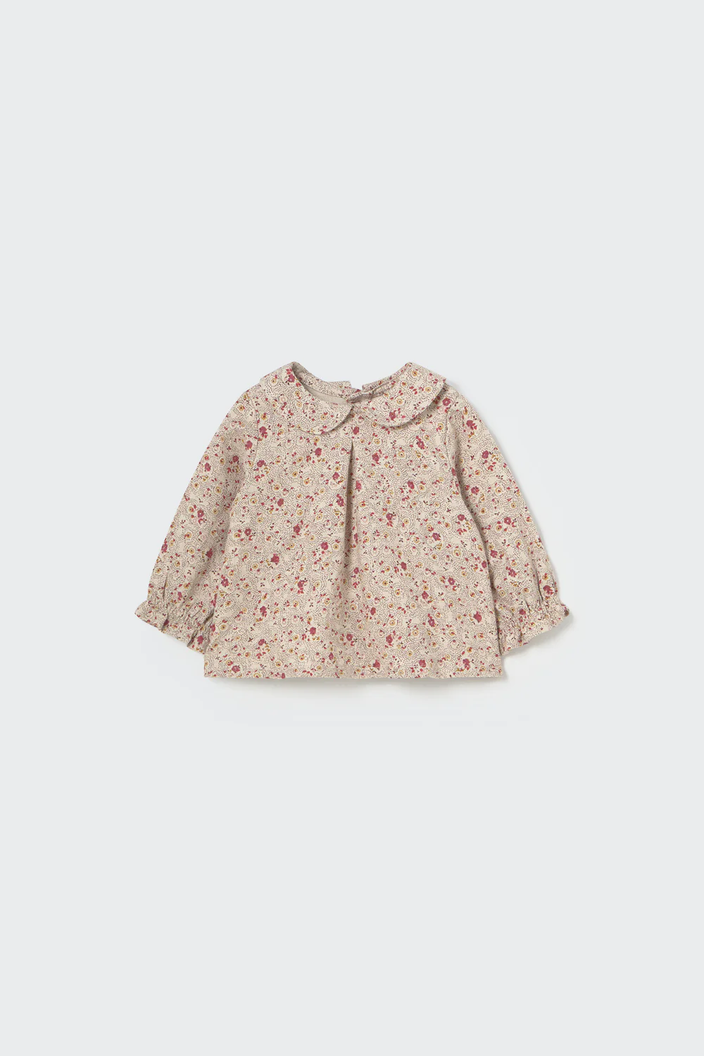 Mélange Floral Flannel Newborn Collar Top - Vico - Image 2