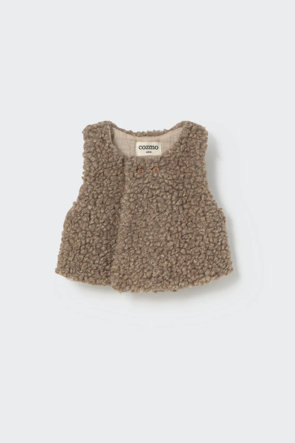 Mélange Sherpa Newborn Vest - Olbia