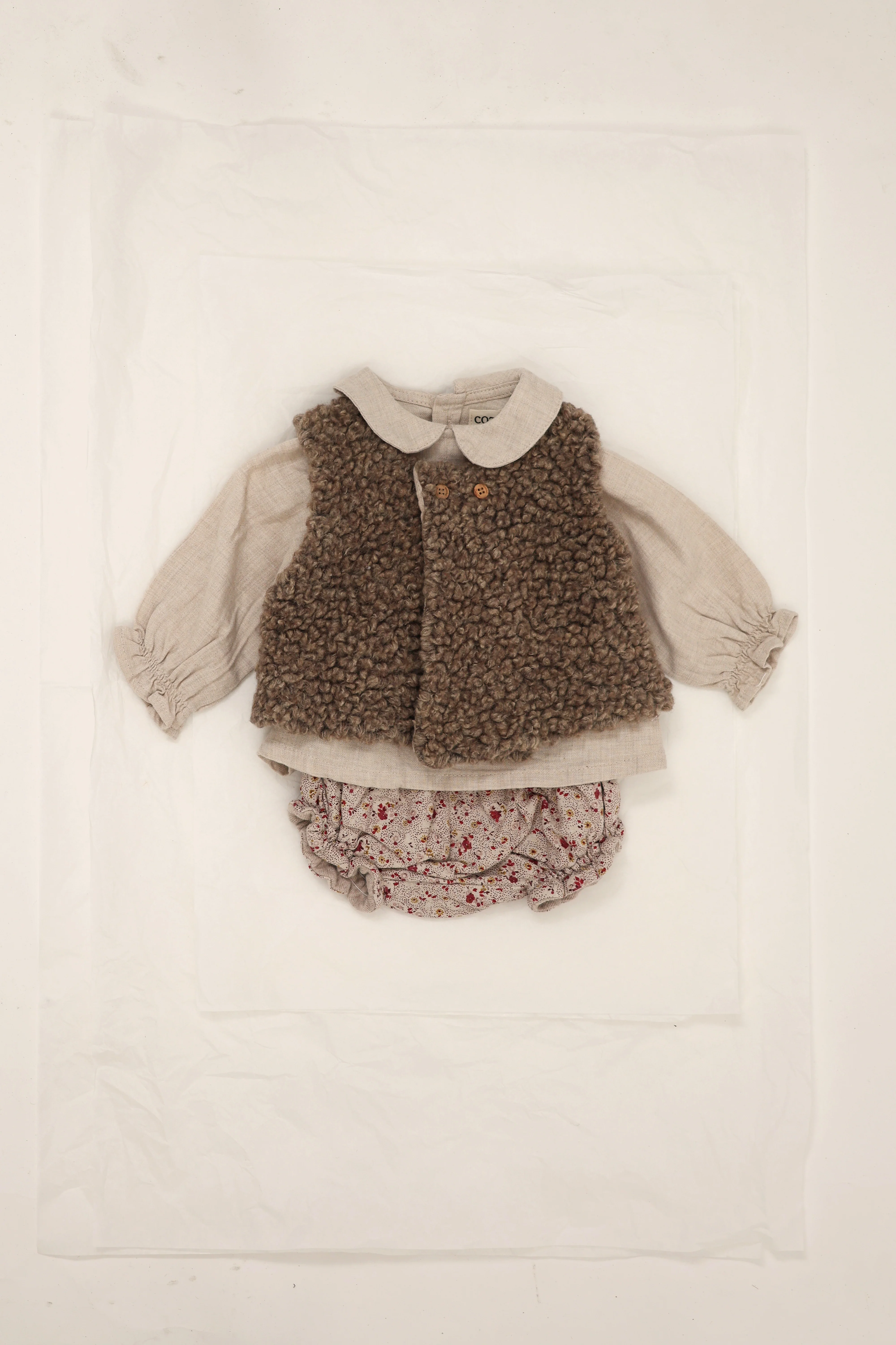 Mélange Sherpa Newborn Vest - Olbia - Image 2