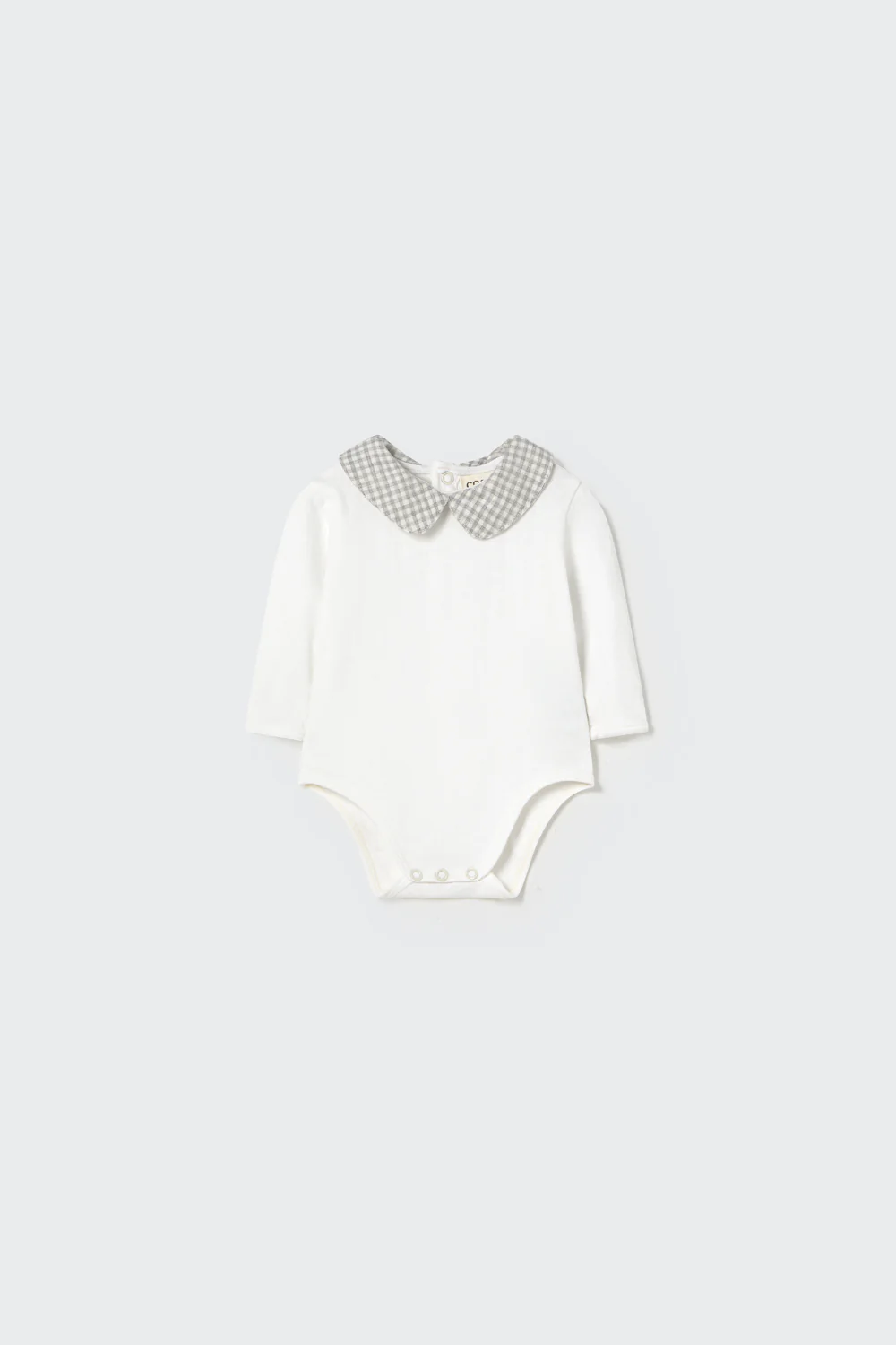 Mini Gingham Flannel Newborn Bodysuit - Piana - Image 2