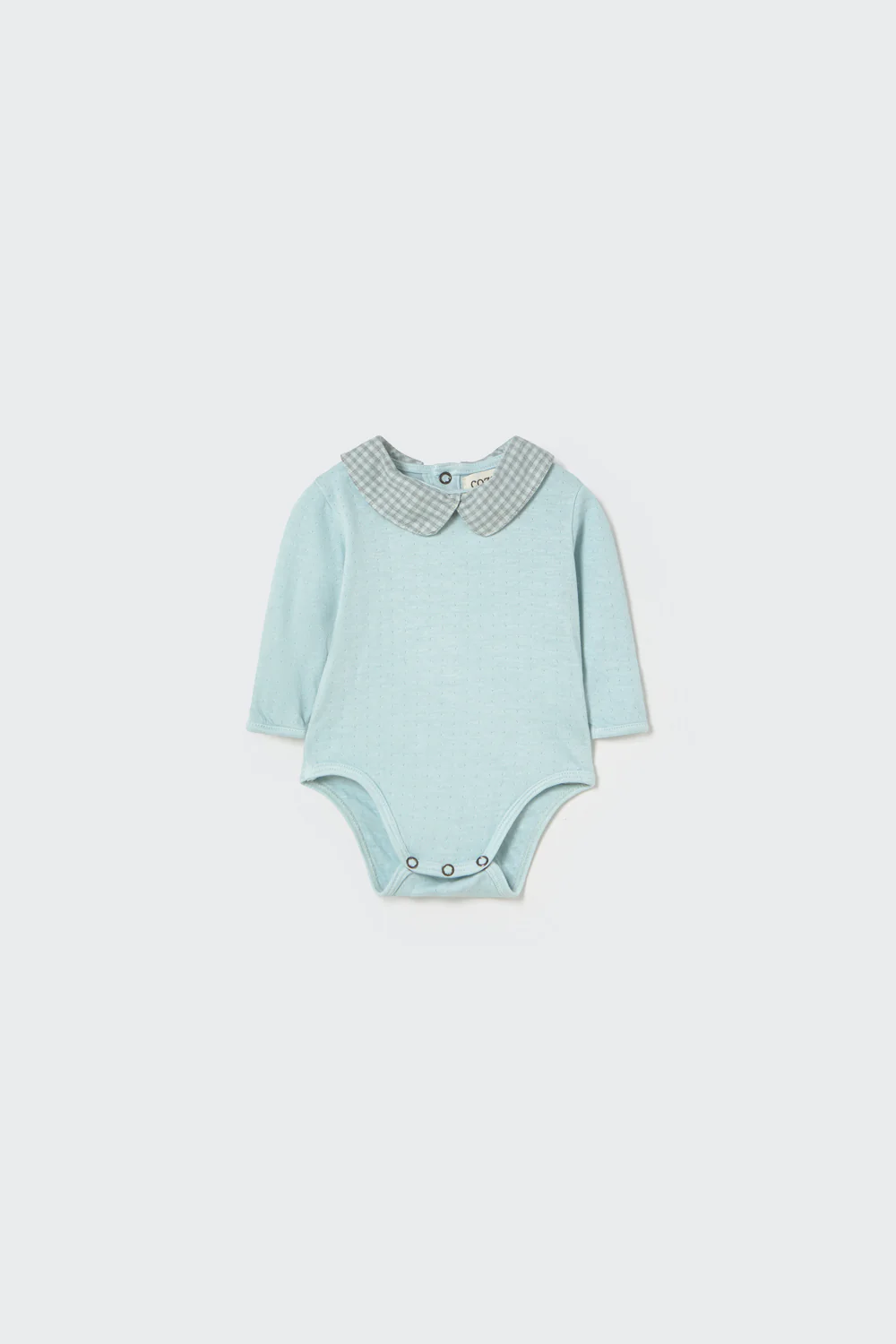 Mini Gingham Flannel Newborn Bodysuit - Piana - Image 3