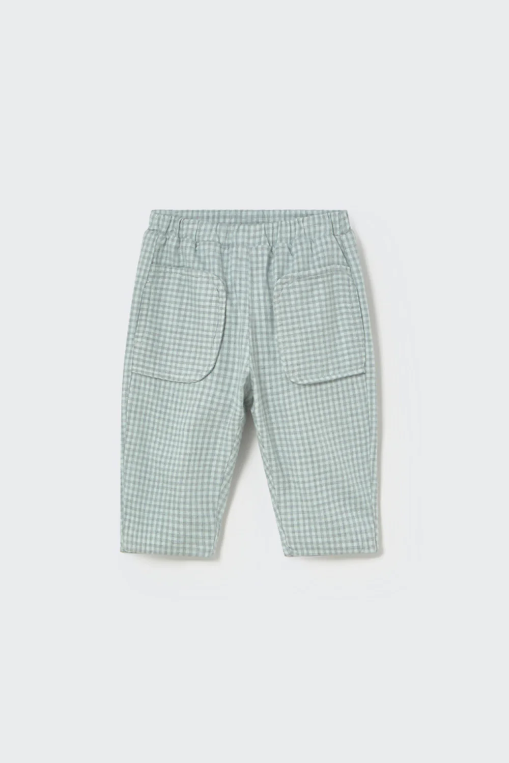 Mini Gingham Flannel Newborn Pants - Bardi