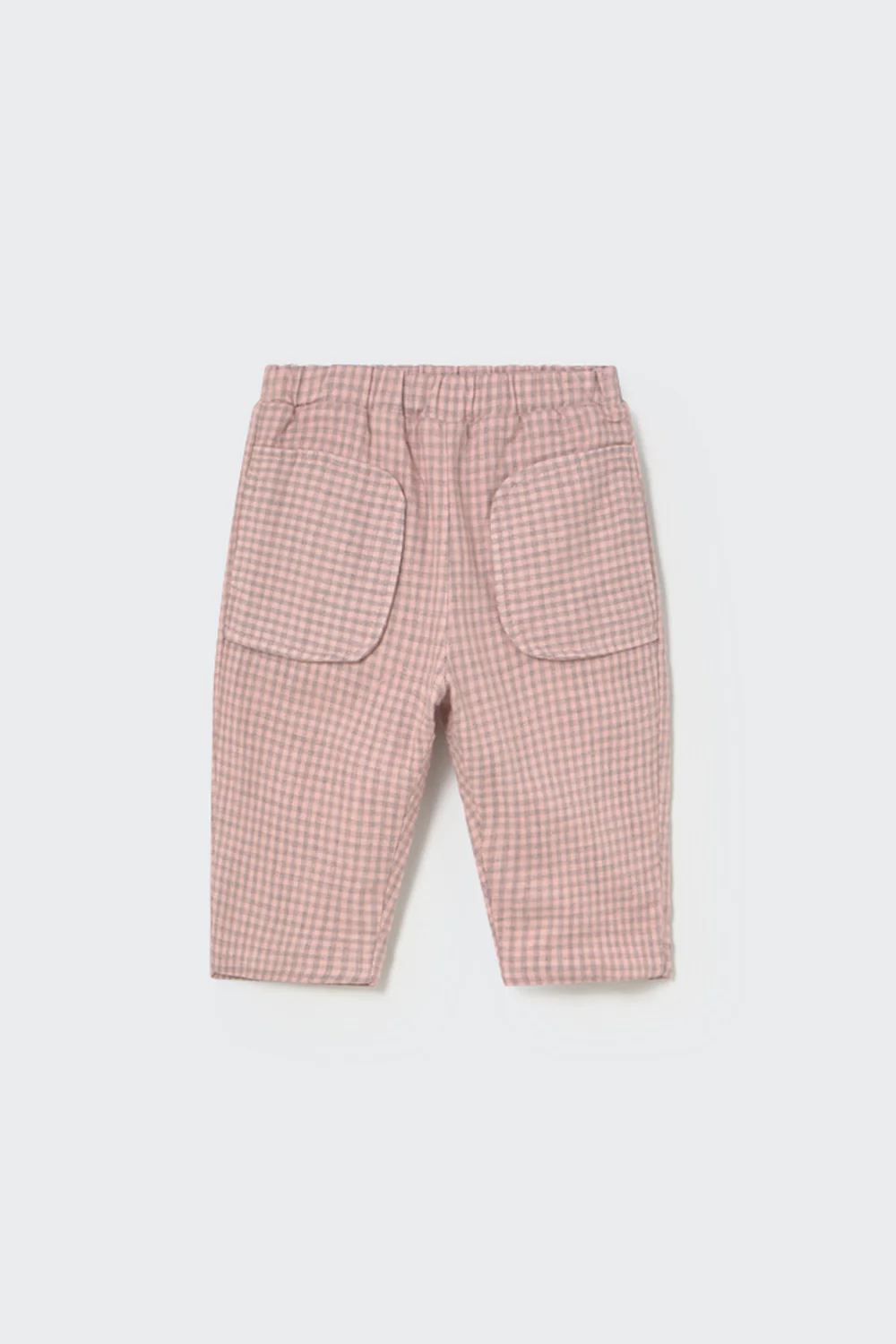 Mini Gingham Flannel Newborn Pants - Bardi - Image 3