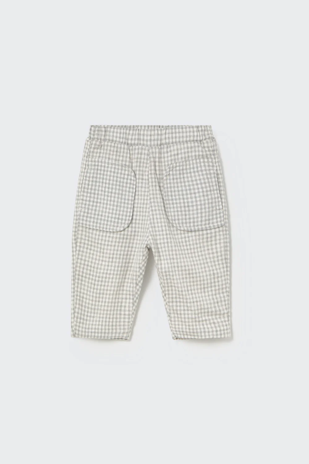 Mini Gingham Flannel Newborn Pants - Bardi - Image 4