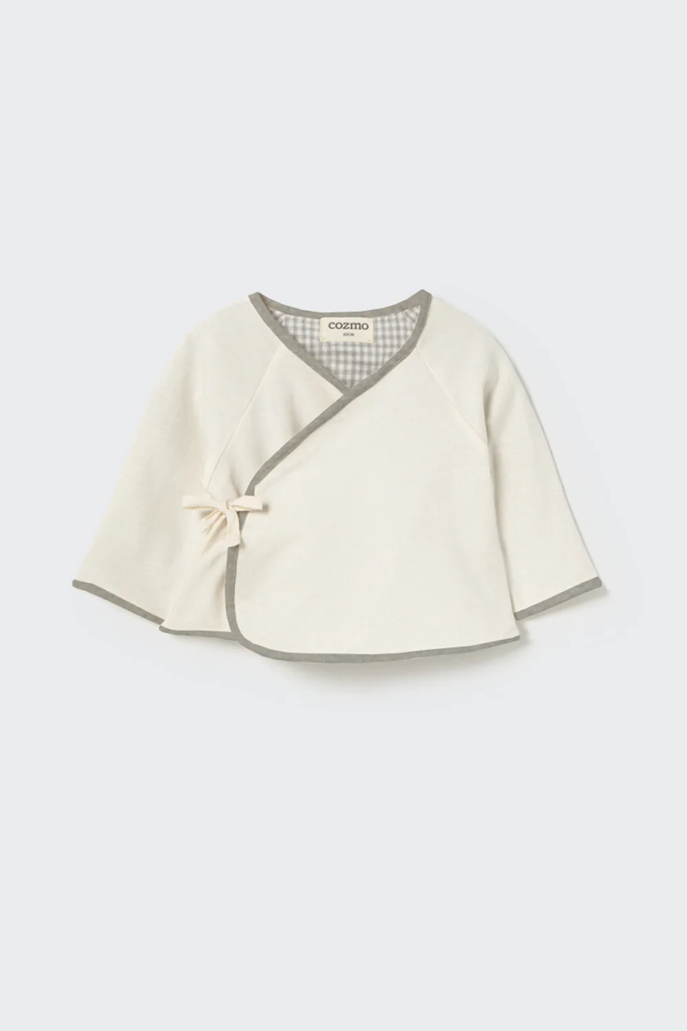 Mini Gingham Flannel Newborn Top - Denis - Image 3