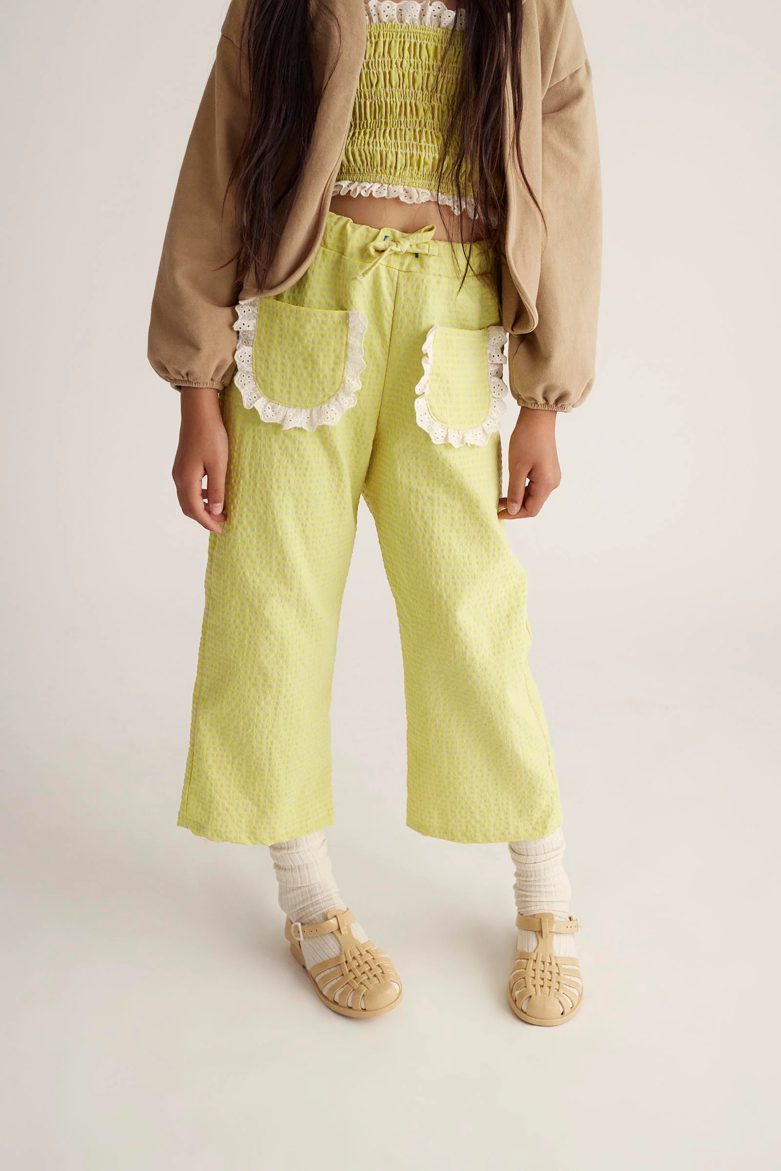 RECYCLED GINGHAM PANTS - CLEA - Image 4
