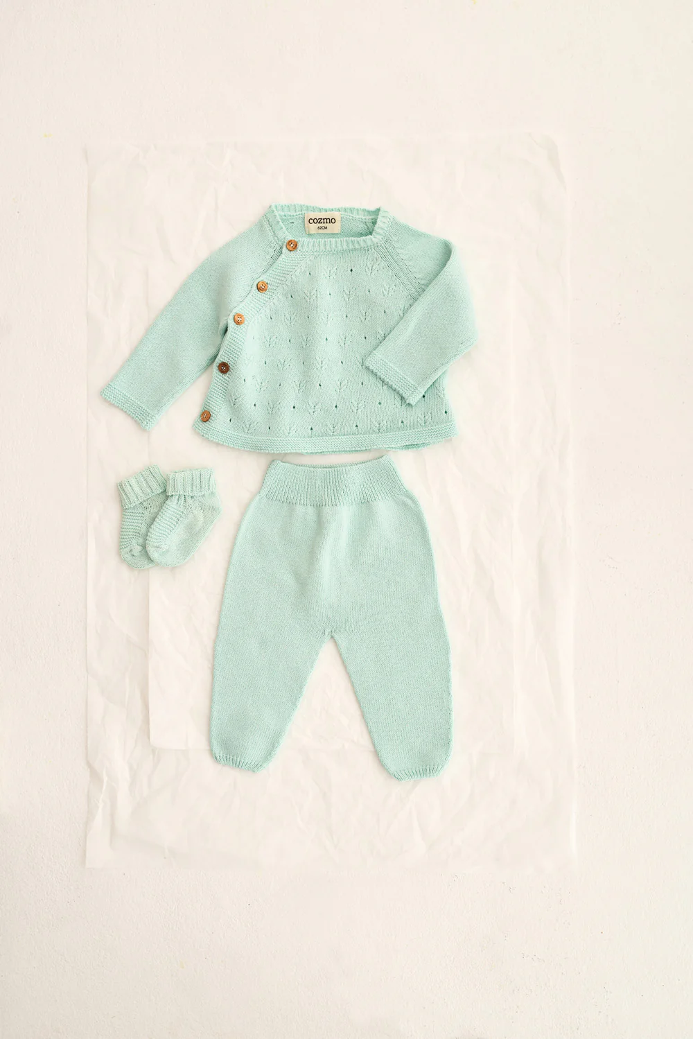 Openwork Tricot Newborn Pants - Image 5