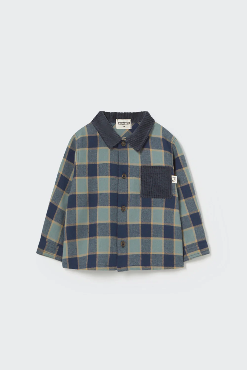 Organic Cotton Check Flannel Baby Shirt - Tokio - Image 2