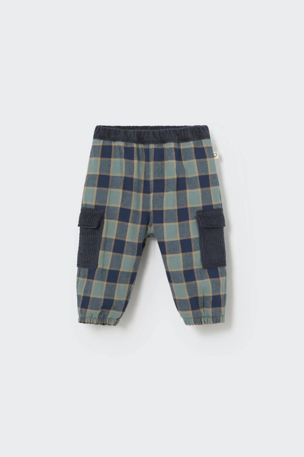 Organic Cotton Check Flannel Baby Pants - John - Image 2