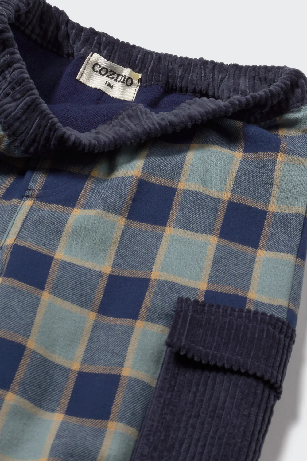 Organic Cotton Check Flannel Baby Pants - John - Image 3