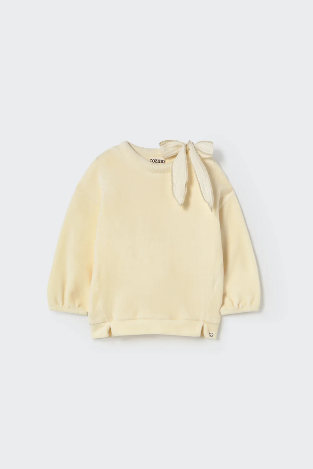 Organic Cotton Corduroy Velour Puffed Baby Sweatshirt - Suecia