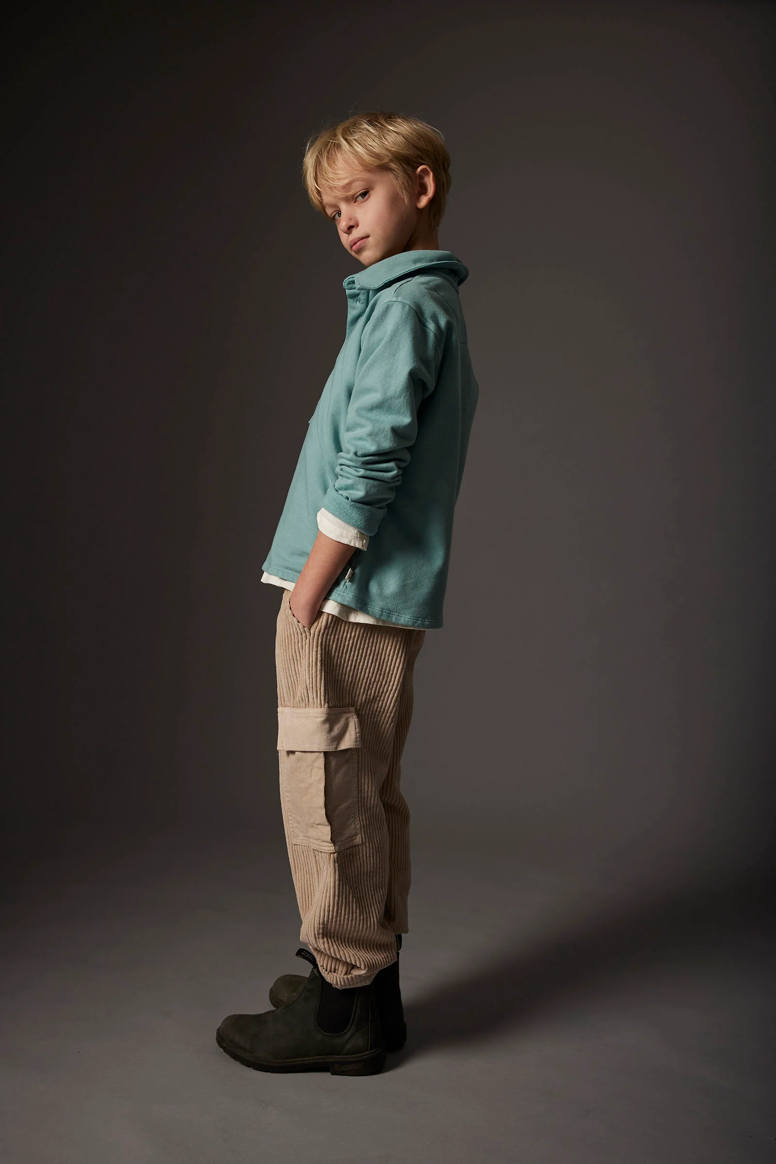 Organic Cotton Fleece Collar Sweatshirt - Cali