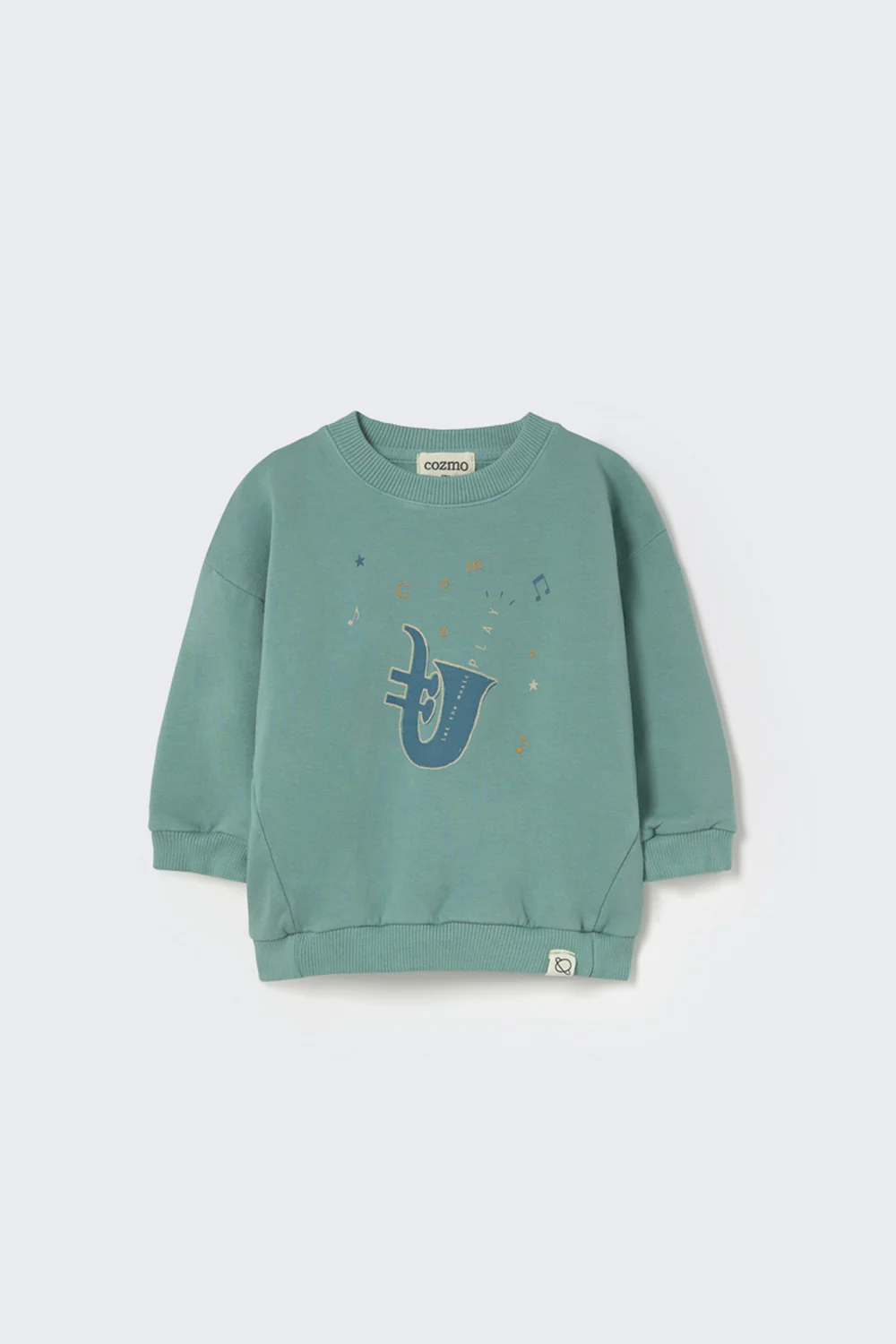 Organic Cotton Fleece Print Baby Sweatshirt - Kelly - Image 2
