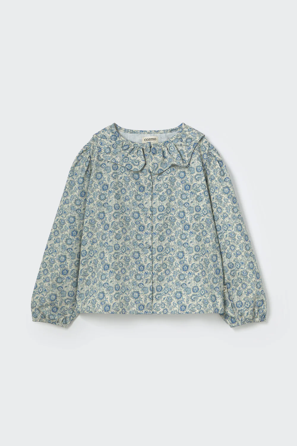 Organic Cotton Floral Fine Corduroy Blouse - Libia - Image 2