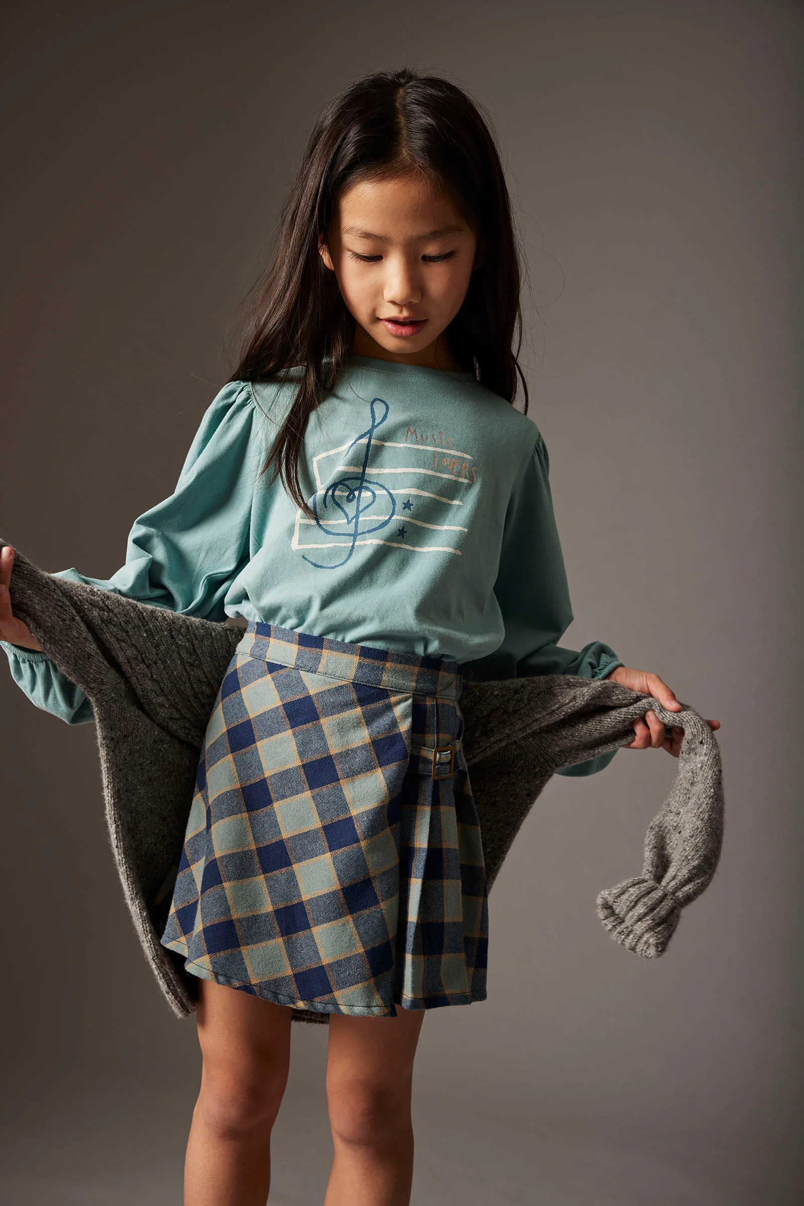 Organic Cotton Check Flannel Skirt - Larisa - Image 2