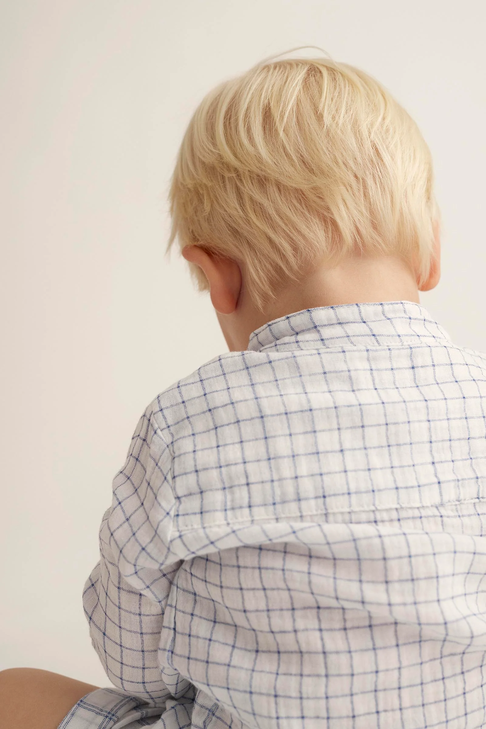 ORGANIC PLAID GAUZE BABY SHIRT - BRUCE - Image 3
