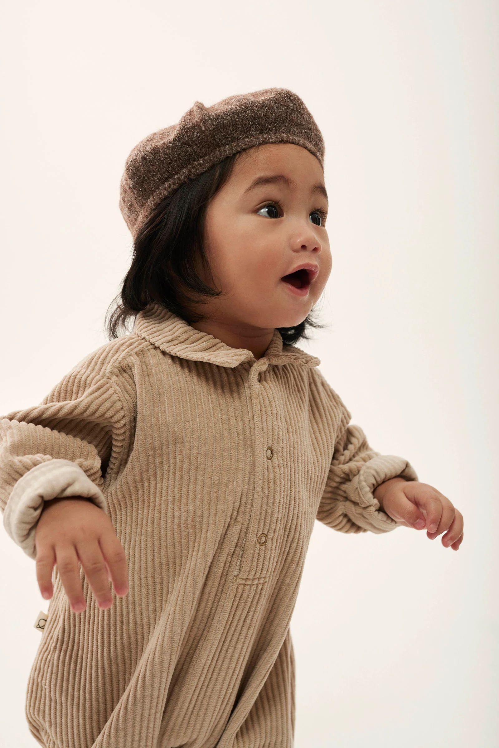 Organic Cotton Wide Corduroy Baby Jumpsuit - Trento - Image 5