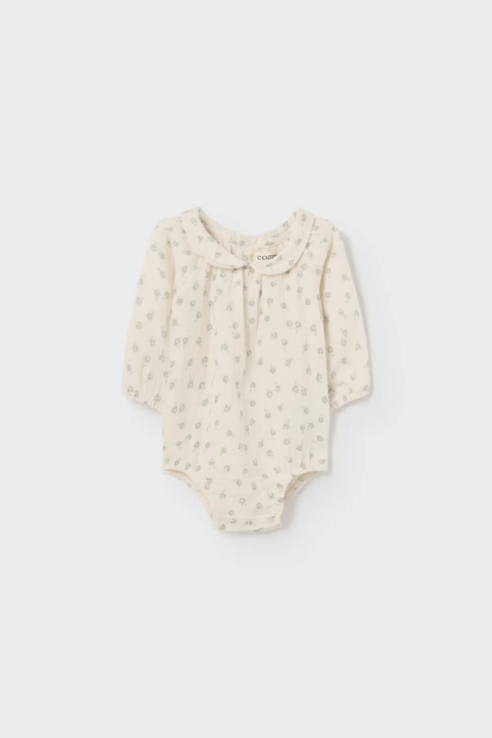 ORGANIC FLORAL GAUZE NEWBORN ROMPER - JULS - Image 3