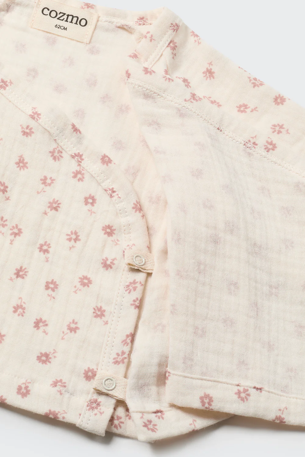 ORGANIC FLORAL GAUZE NEWBORN TOP - DENIS - Image 3