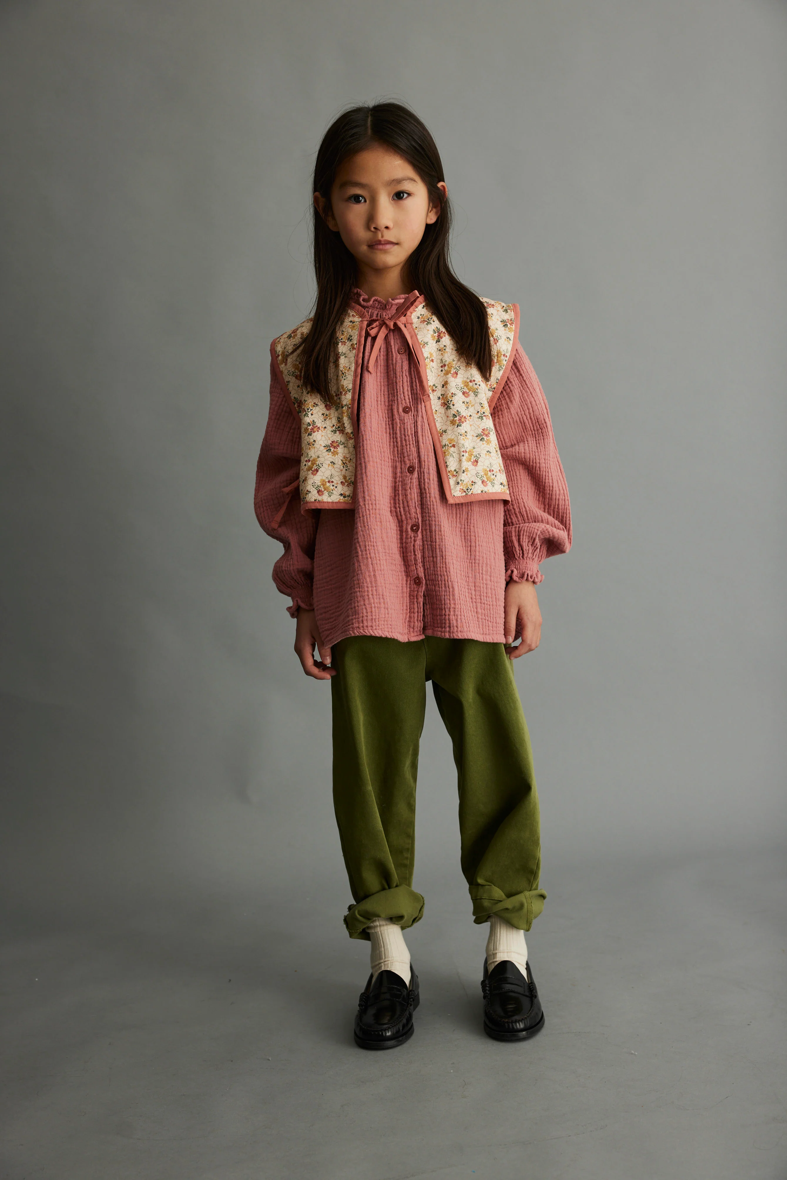 ORGANIC FLORAL REVERSIBLE VEST - Image 3