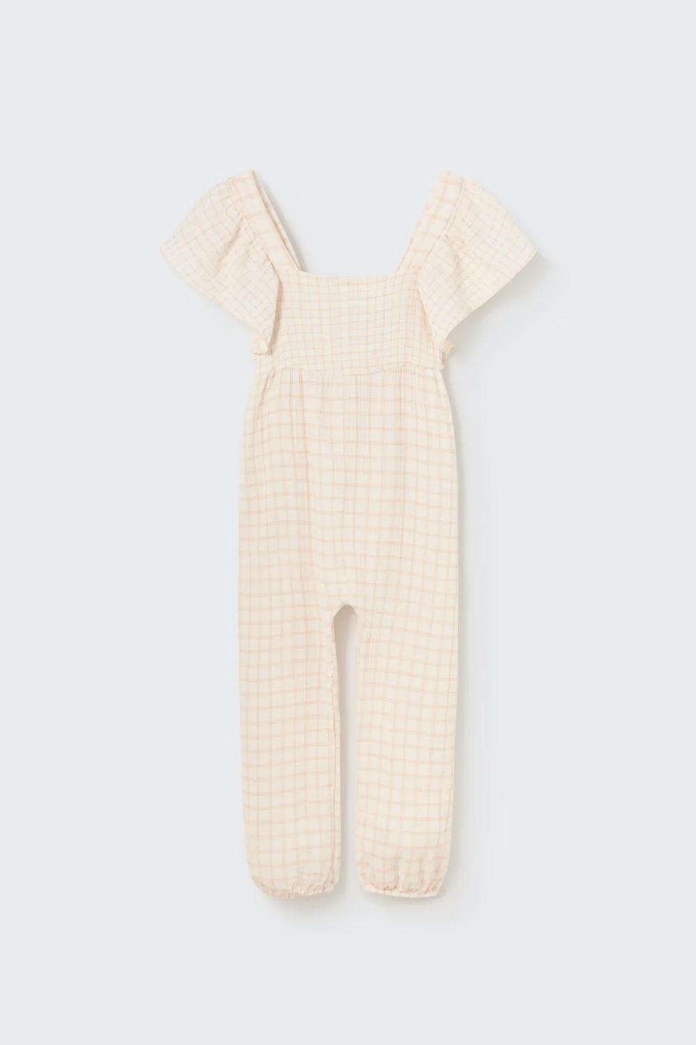 ORGANIC PLAID GAUZE JUMPSUIT - INNA