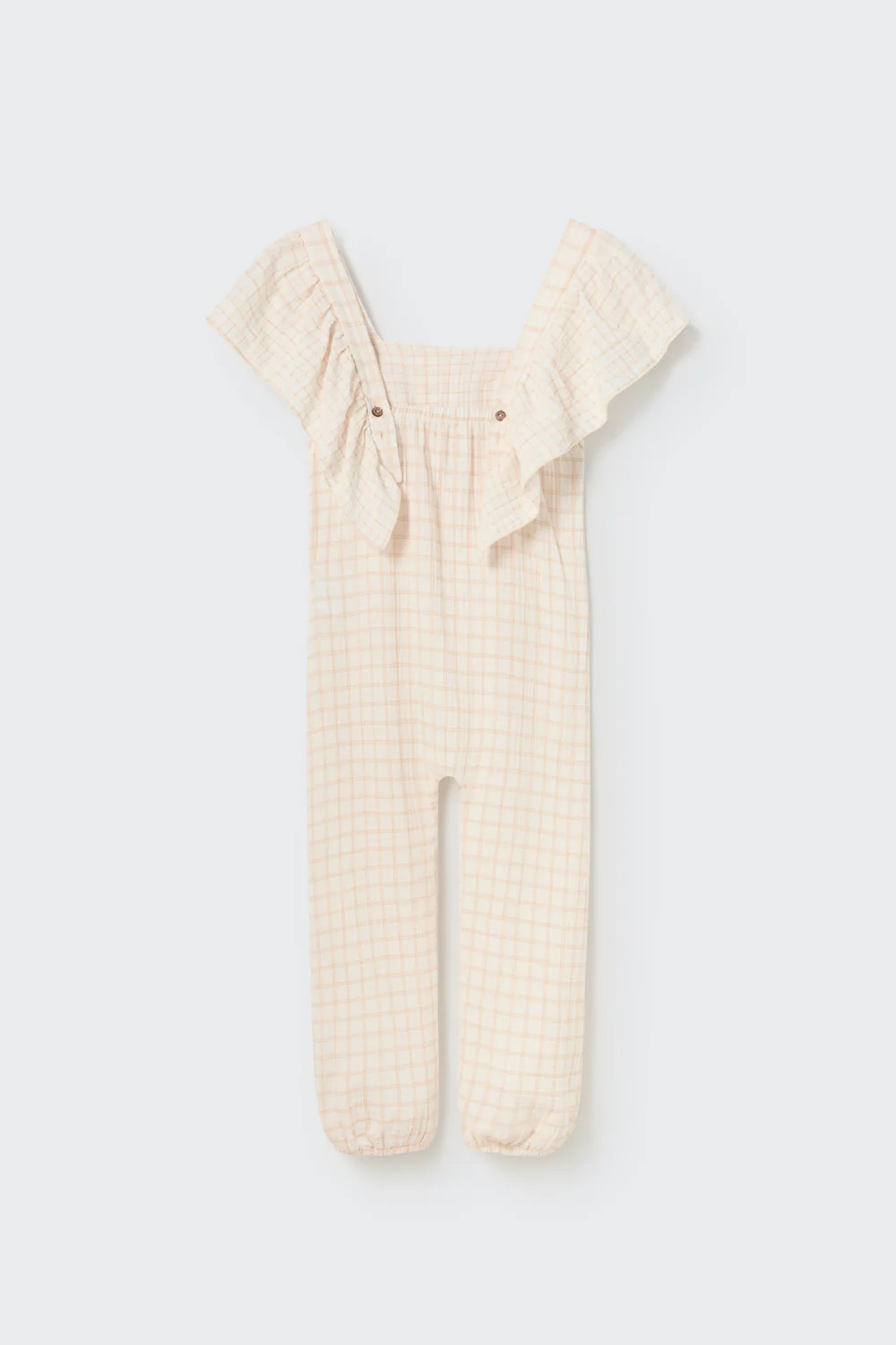ORGANIC PLAID GAUZE JUMPSUIT - INNA - Image 4