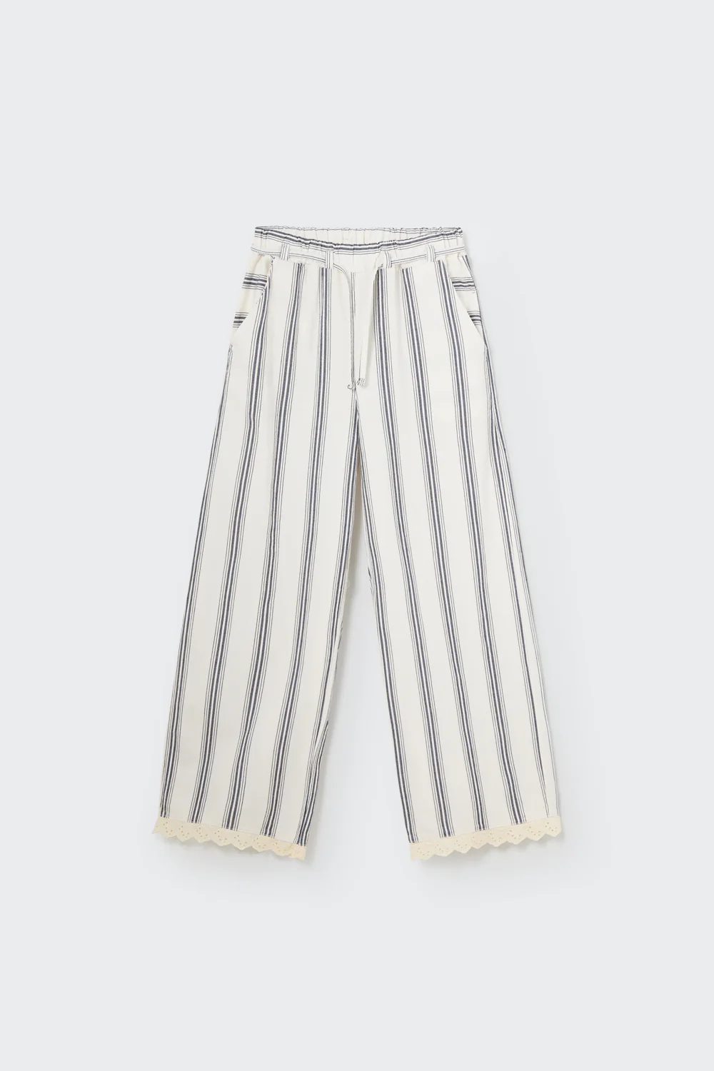 ORGANIC STRIPED RUFFLE PANTS - BELLA - Image 5