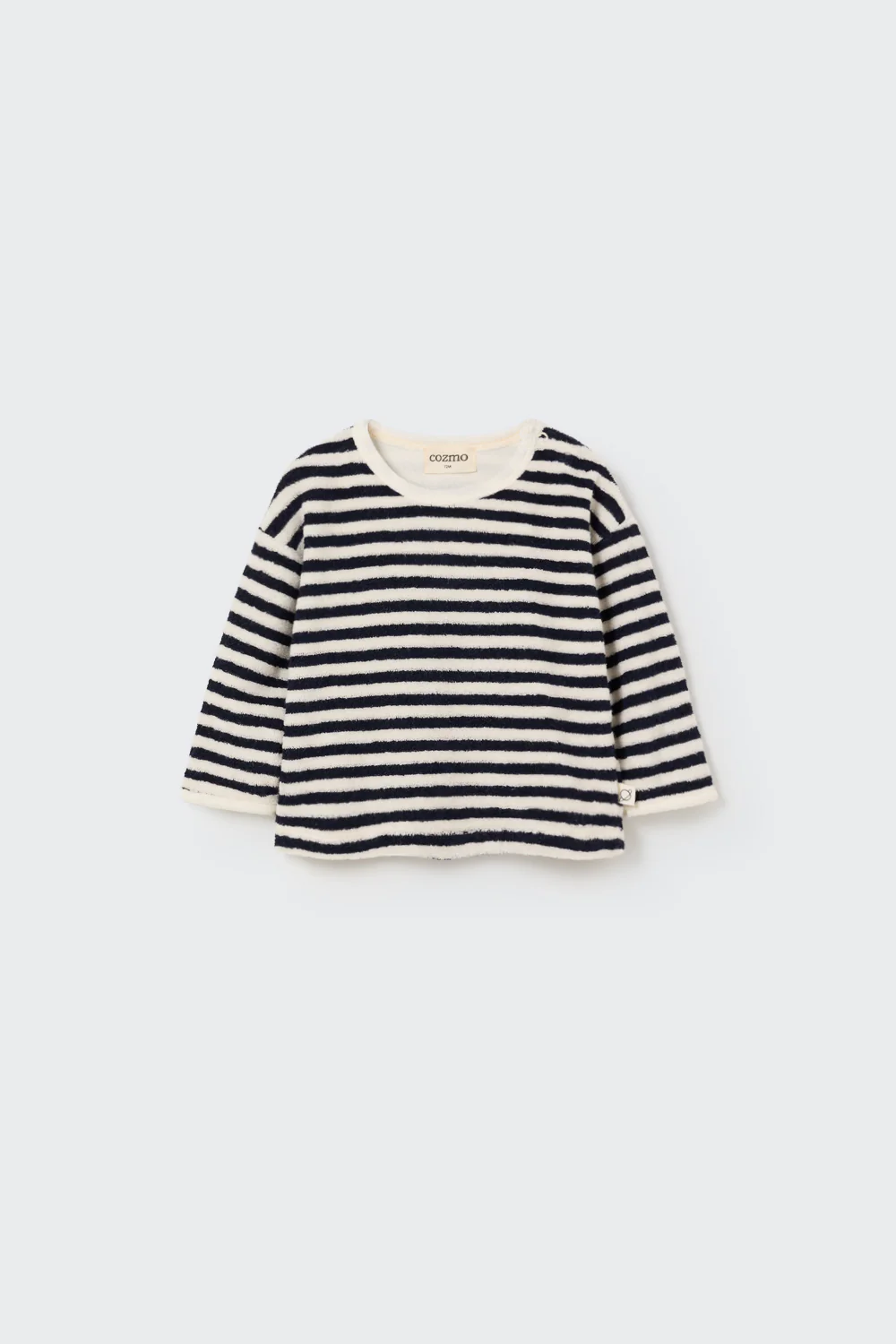 ORGANIC STRIPED TOWELING BABY SWEATSHIRT - GAEL - Image 4