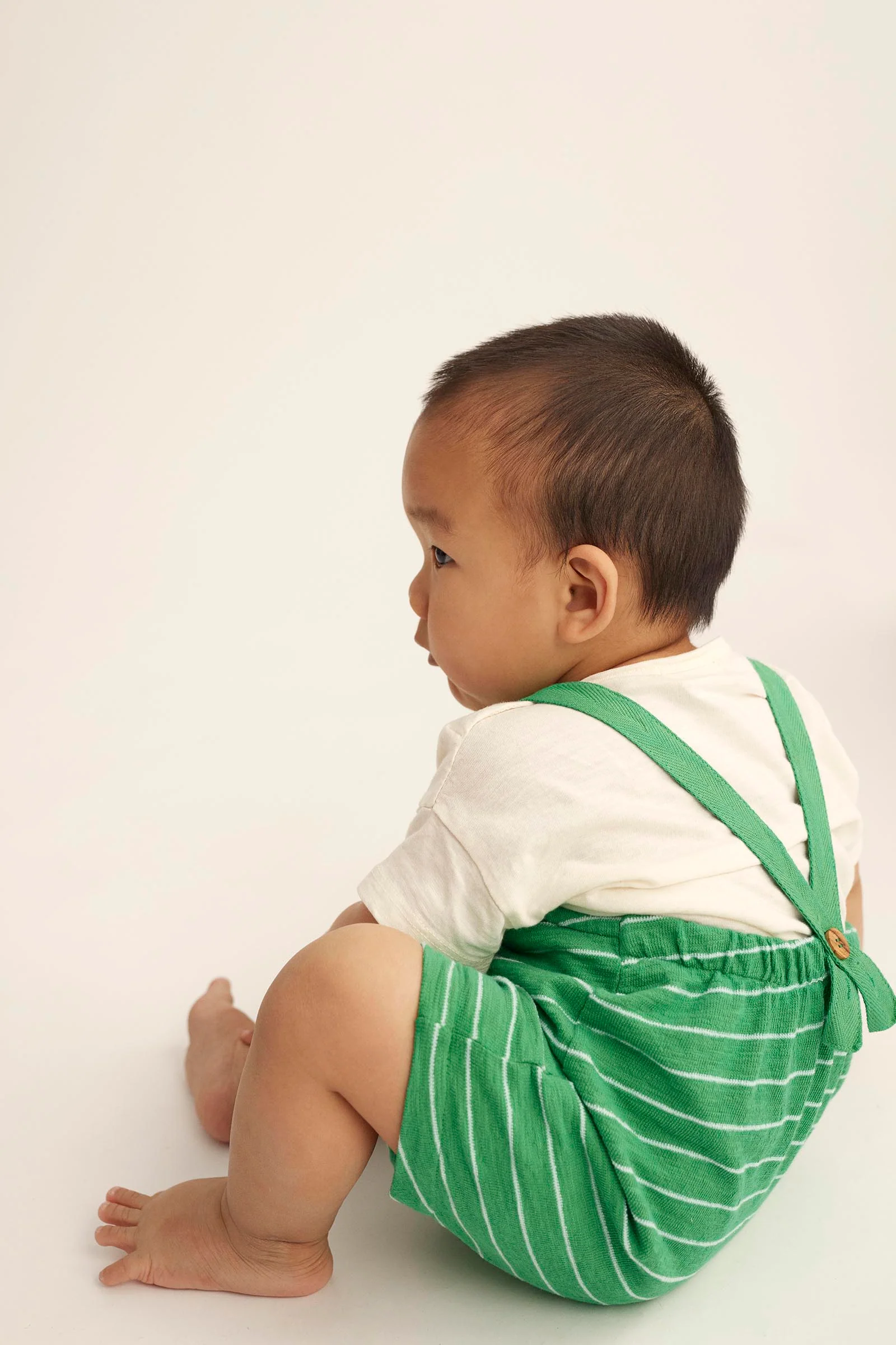ORGANIC STRIPES BABY OVERALLS - LEO - Image 2