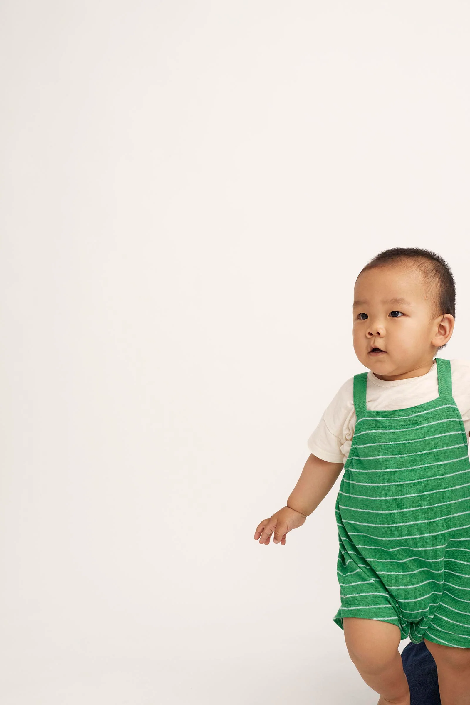 ORGANIC STRIPES BABY OVERALLS - LEO - Image 4